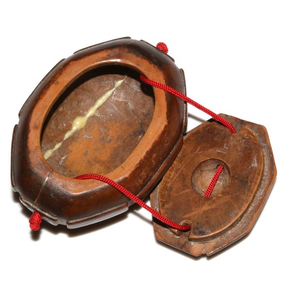 Antique Asian Chinese hand carved turtle shaped trinket box - repaired - Picture 3 of 9